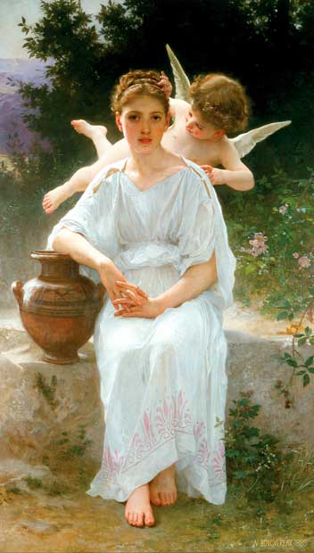 William-Adolphe Bouguereau. Whisperings of Love (1889)