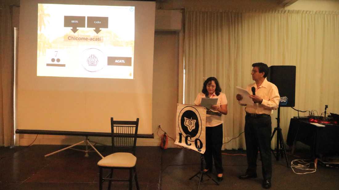 “Chicomeacatl, el rey de las siete cañas” por los instructores Apolonio Castillo Farfán y María Belém Sandoval Guzmán.