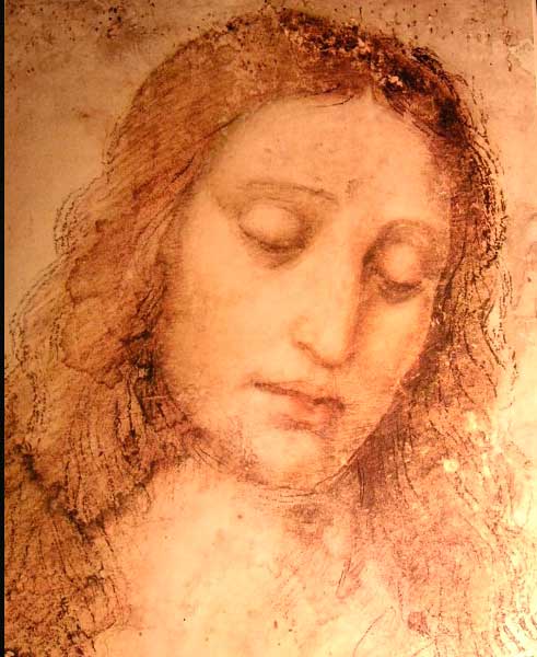 Leonardo Da Vinci. Estudio de Cristo de la Última Cena- (1500)