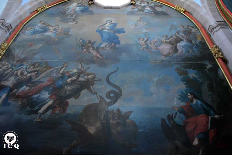 Pintura sobre el Apocalipsis de San Juan. Autor Miguel Cabrera. Museo de Guadalupe Zac. México. Foto: Ismael Moreno (Gnosis ICQ).