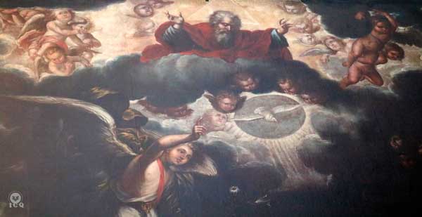 Una de las tareas es comprender que cada uno de nosotros tiene su propio Padre interior. (Pintura dentro de la Catedral de Puebla, México).