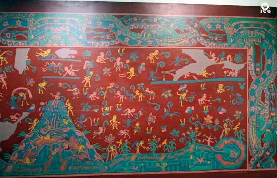 El paraíso del dios de la lluvia (Tlalocan), una representación de las dimensiones superiores de la naturaleza. (Teotihuacán, México).