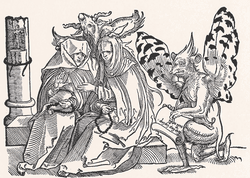 Imagen: "La murmuración y el Diablo" (1488-1534) Hans Weiditz.