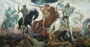 Imagen 1: Los cuatro jinetes del Apocalipsis. Viktor Vasnetsov. 1887. 