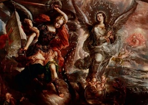 Imagen 2: La Virgen del Apocalipsis. Cristóbal de Villalpando. Finales del siglo XVII.