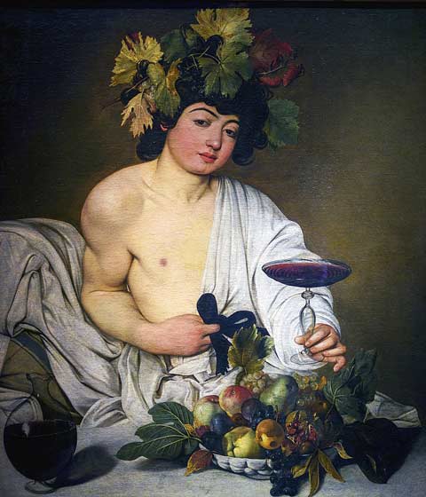 El adolescente Baco. Caravaggio. 1595-1597.