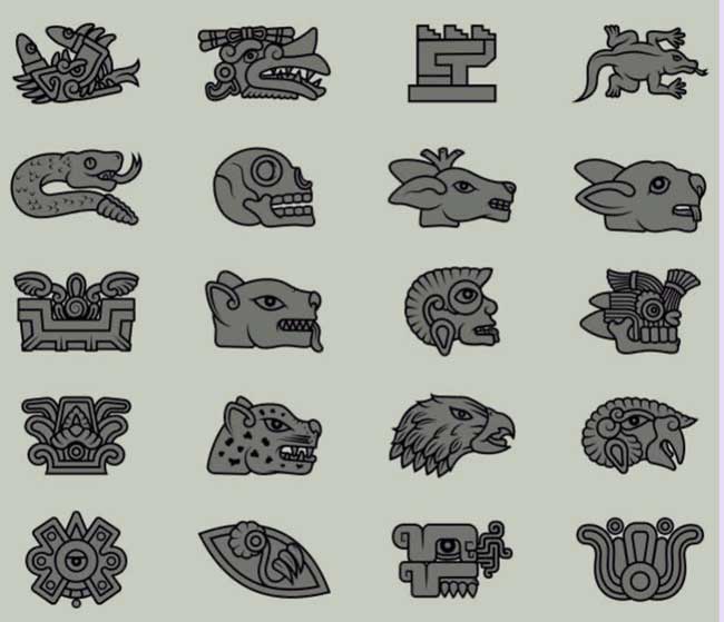 Detalles del calendario Azteca, imagen iStock imágenes gratuitas.