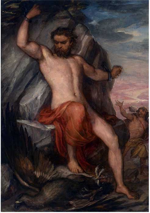 Prometeo Encadenado a una roca, Carl Ral, 1865