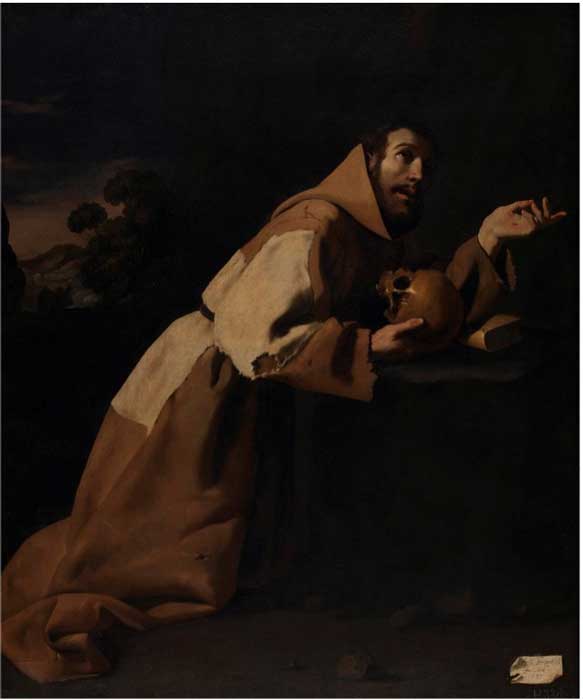 San Francisco Meditando, Francisco de Zurbarán, 1639