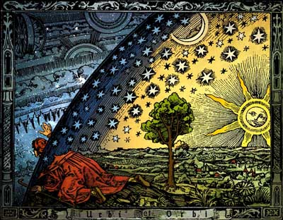 Universum, grabado Flammarion, Xilografía 1888