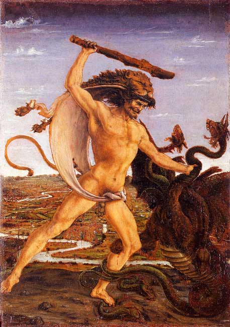 Hércules y la Hidra, 1475. Galleria degli Uffizi, Florencia.