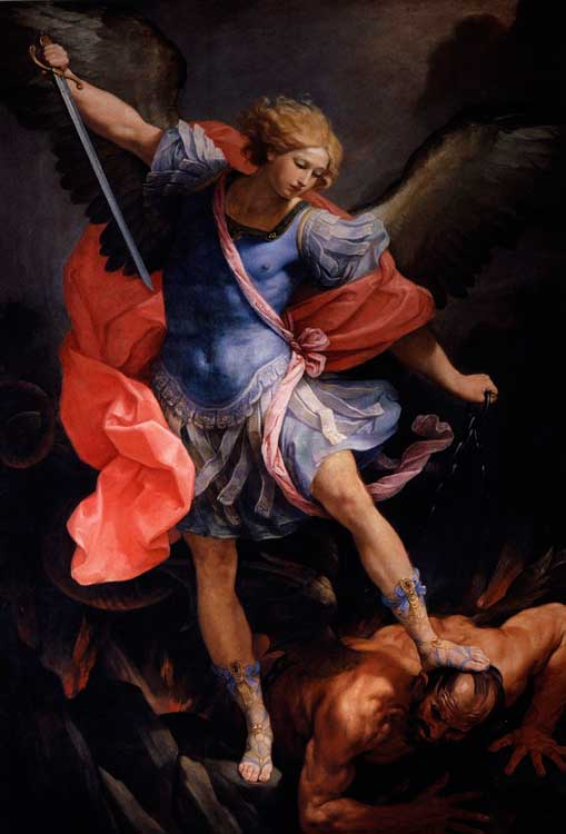 San Miguel Arcángel vence a Lucifer. Guido Reni, (1635).