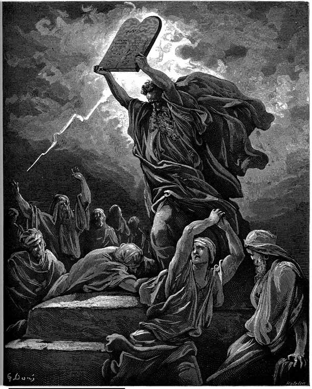 Moisés y las tablas de la Ley. Gustave Doré.