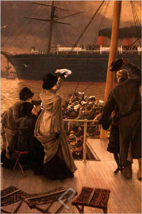 James Jacques Joseph Tissot Nombre: Goodbye on the Mersey año: 1881