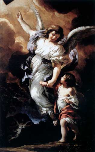 Imagen 3: Ángel de la guarda (1656), óleo de Pietro da Cortona