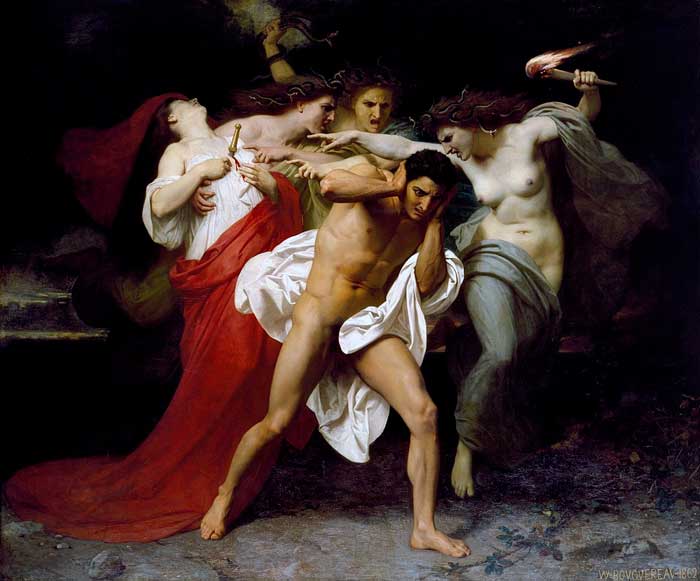 Orestes perseguido por las Furias, William-Adolphe Bouguereau (1862).