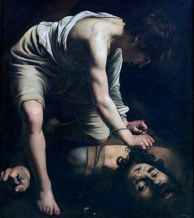 David vencedor de Goliat. Caravaggio. 1600.