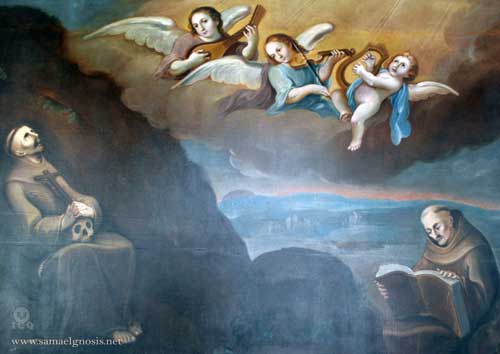 Ayuda Divina (14 San Francisco consolado por los ángeles). Museo de Guadalupe Zacatecas.
