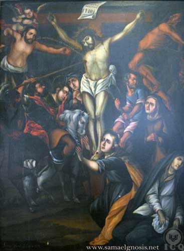 Crucifixión y lanza. Museo de Guadalupe Zacatecas. 