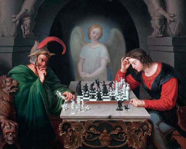 Los jugadores de ajedrez. Moritz Retzsch. 1779-1857.