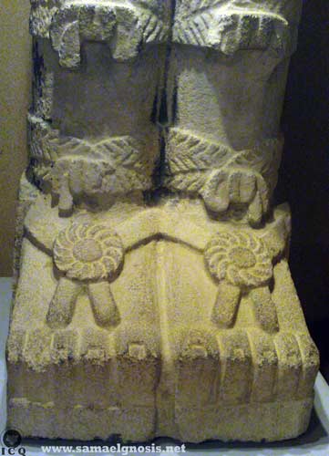 Sandalias. Fragmento de un Atlante. Museo de Tula Hidalgo México.