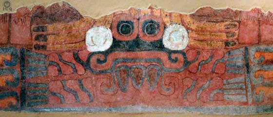 Dios del agua (Tláloc). [Museo de los Murales. Teotihuacán México.]